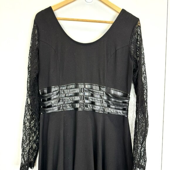 Royal Bones Dress Daang Goodman Size XL Black Hi Low Grunge Goth Emo Punk Witchy - Picture 2 of 5